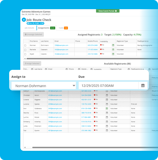 Coordinate Staff & Volunteers — ClearEvent