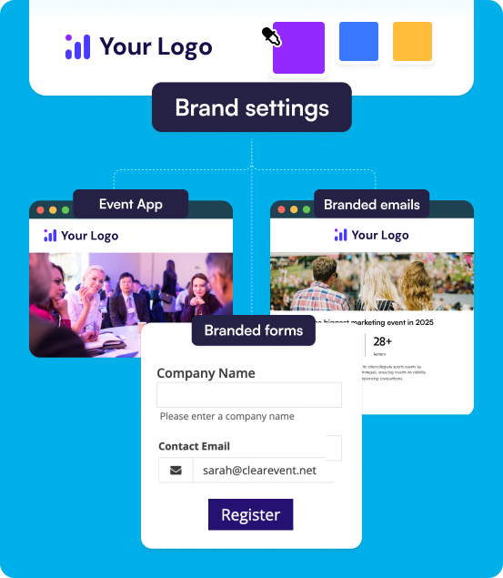 Custom Logo & Headers  — ClearEvent