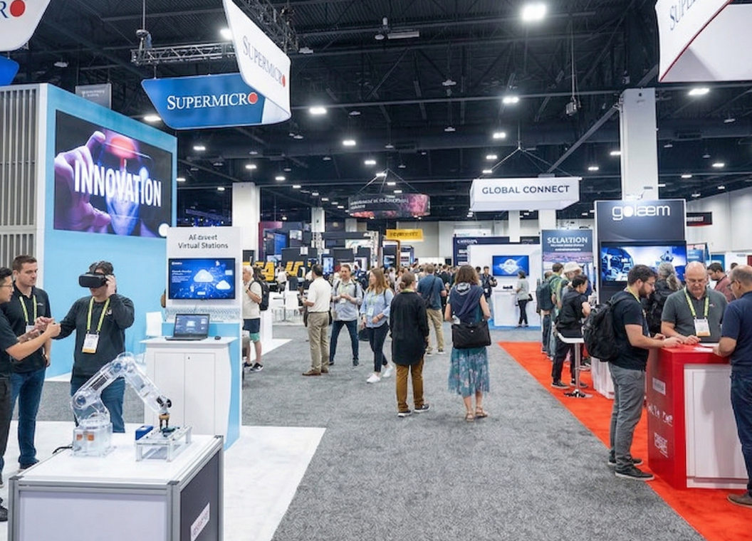 Event dashboard and exhibition floor planning view in ClearEvent