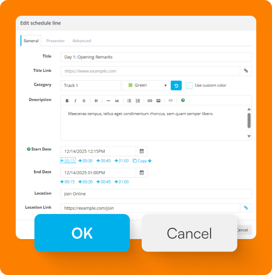 Instant Schedule Changes — ClearEvent