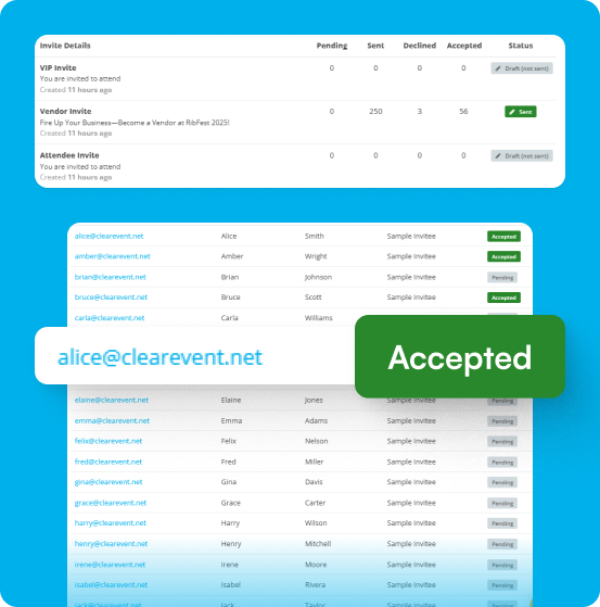 Send Trackable Invites — ClearEvent