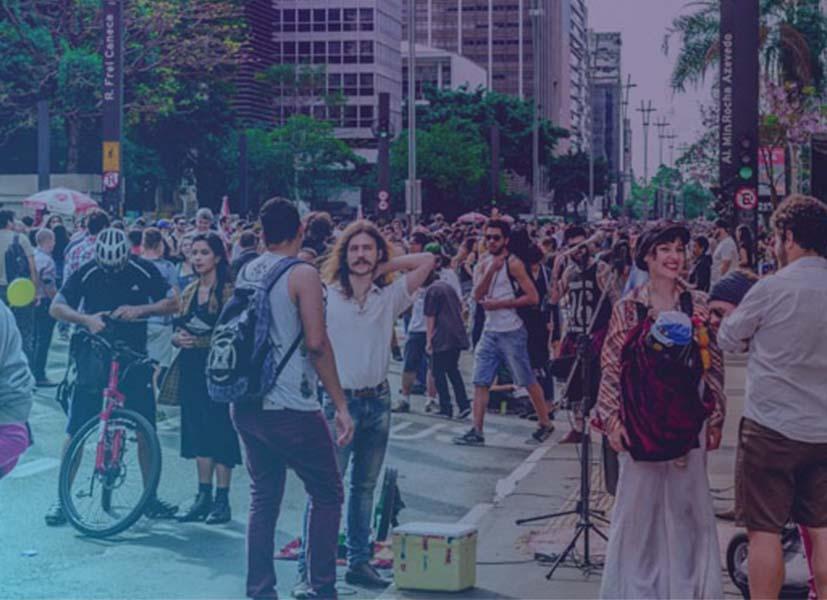 Picture of people attending a Parade event
